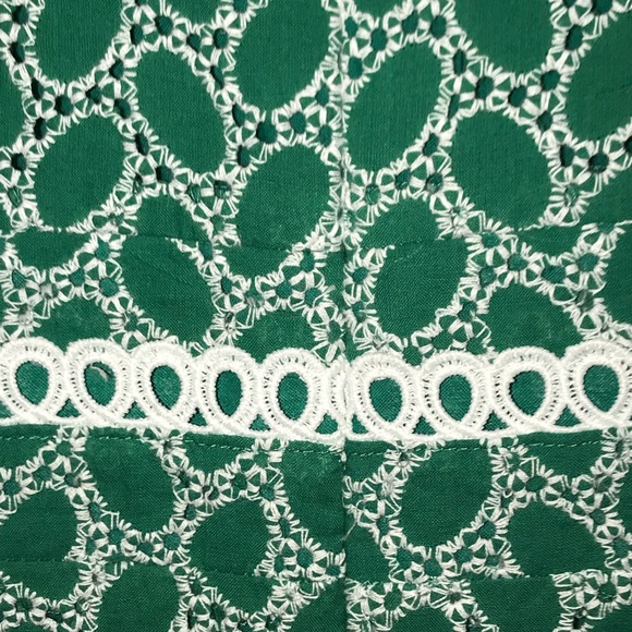 Women’s 14 CALVIN KLEIN Aria Cotton Eyelet St Patrick’s Swing Dance Dress NWT - Picture 15 of 16